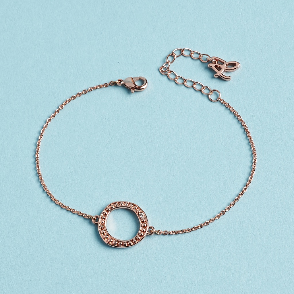 Adore By Swarovski Organic Circle Bracelet In Rose Gold